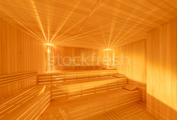 Hot wooden sauna room interior Stock photo © Elnur
