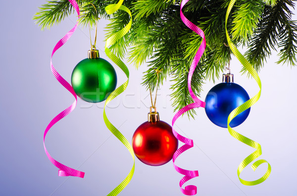 Stock photo: Christmas decoration on the fir tree