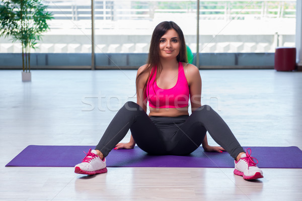 Foto stock: Gimnasio · salud · mujer · nina · sexy