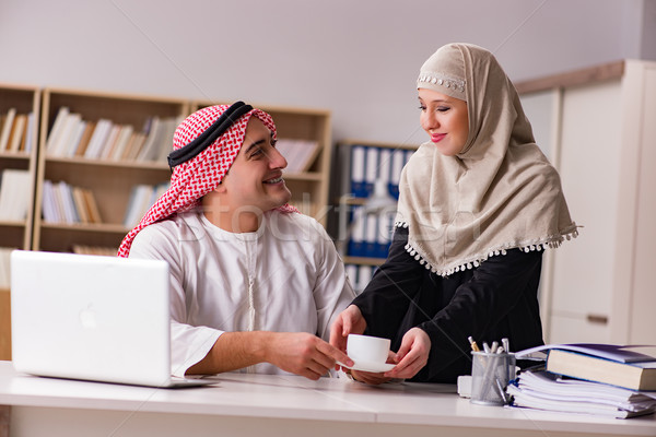 Stock photo: The pair of arab man and woman