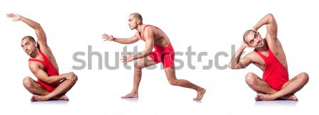 Young wrestler isolated on the white Stock photo © Elnur