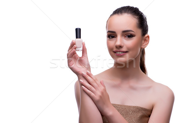 Stock photo: Young beautiful female fashion model with make up