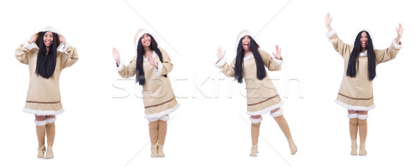 Eskimo woman isolated on the white Stock photo © Elnur