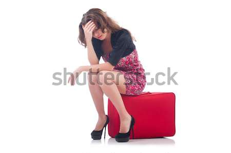 Young woman with travel suitcase Stock photo © Elnur