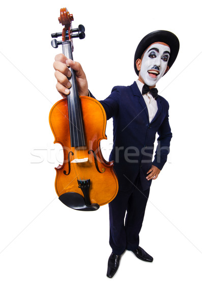 Man with face mask playing violin Stock photo © Elnur