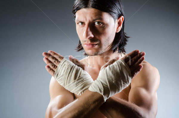 Stockfoto: Vechtsporten · expert · opleiding · hand · lichaam · fitness