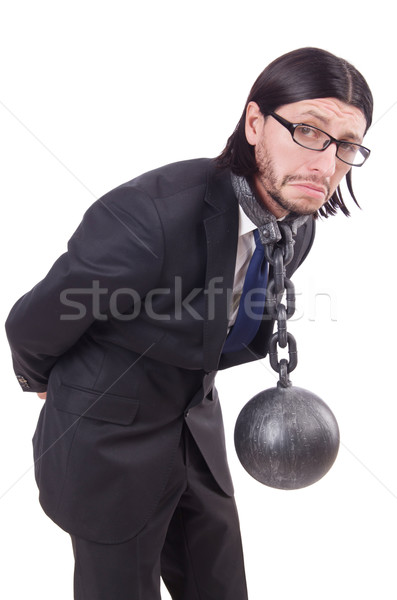 Man with chain isolated on the white Stock photo © Elnur