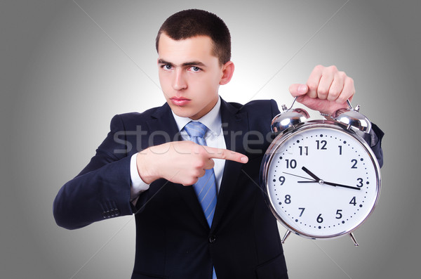 Empresário relógio isolado branco homem trabalhar Foto stock © Elnur