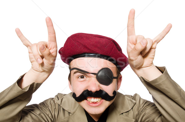 Stock photo: Funny soldier in military concept