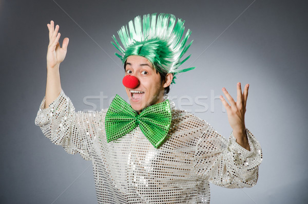 Funny man with mohawk hairstyle Stock photo © Elnur