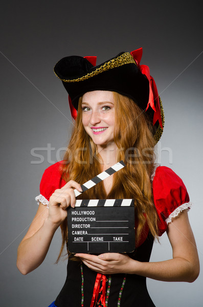 Woman in pirate costume - Halloween concept Stock photo © Elnur