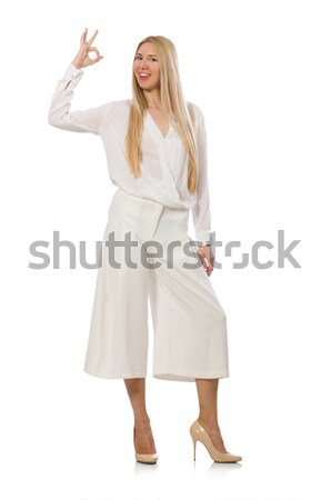 Blond Haar Modell eleganten pants isoliert Stock foto © Elnur