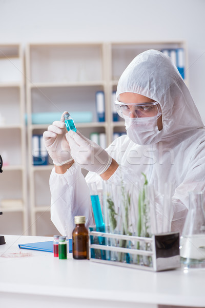 Biotechnology scientist chemist working in lab Stock photo © Elnur