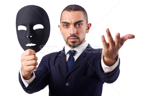 Man with mask isolated on white Stock photo © Elnur