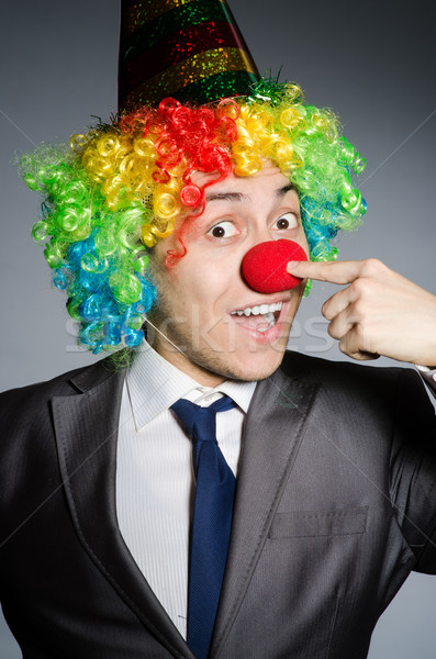Clown businessman in funny concept Stock photo © Elnur
