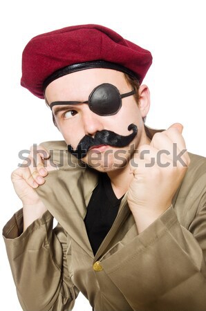 Funny soldier in military concept Stock photo © Elnur