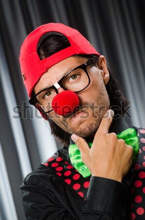 Funny clown with red axe Stock photo © Elnur