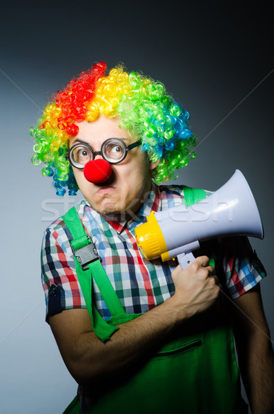 Clown kurtyny strony Język czerwony funny Zdjęcia stock © Elnur