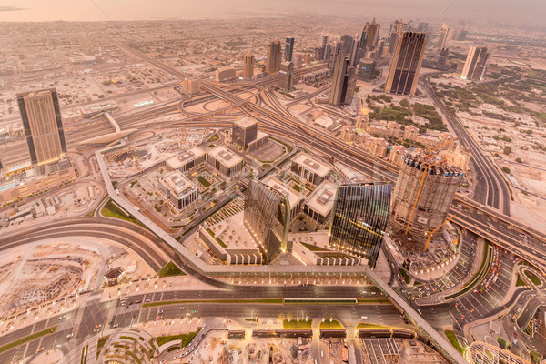 Zdjęcia stock: Panorama · noc · Dubai · wygaśnięcia · działalności · biuro