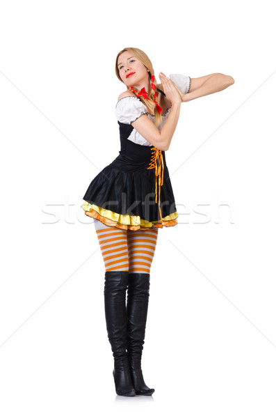 Woman in bavarian costume isolated on white Stock photo © Elnur