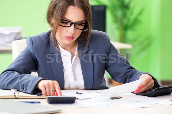Female financial manager working in the office Stock photo © Elnur