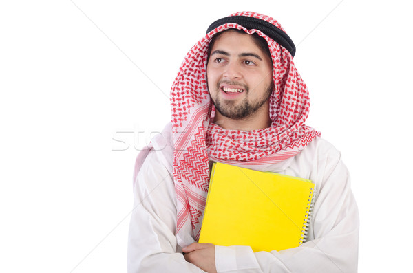 Youn arab student isolated on white Stock photo © Elnur