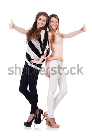 Due femminile amici isolato bianco donna Foto d'archivio © Elnur