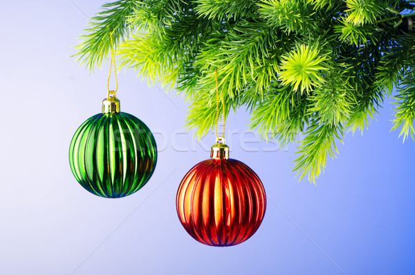 Christmas decoration on the fir tree Stock photo © Elnur