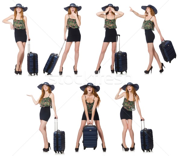 Voyage vacances bagages blanche fille heureux [[stock_photo]] © Elnur