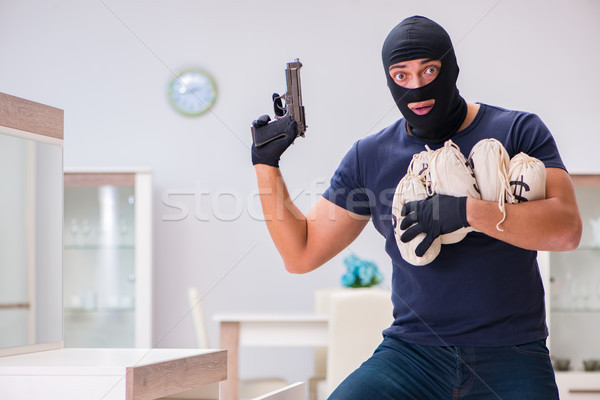 Robber wearing balaclava stealing valuable things Stock photo © Elnur