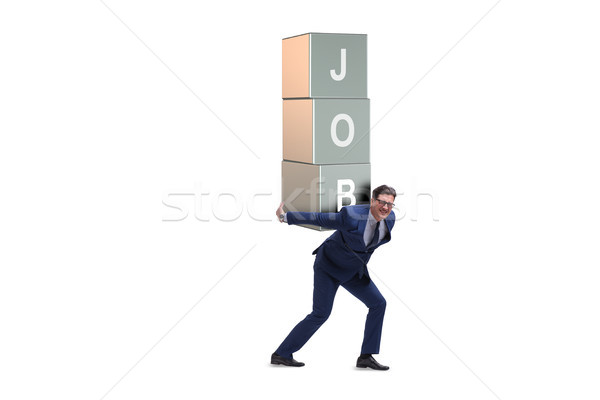 Businessman carrying the burden of his job Stock photo © Elnur