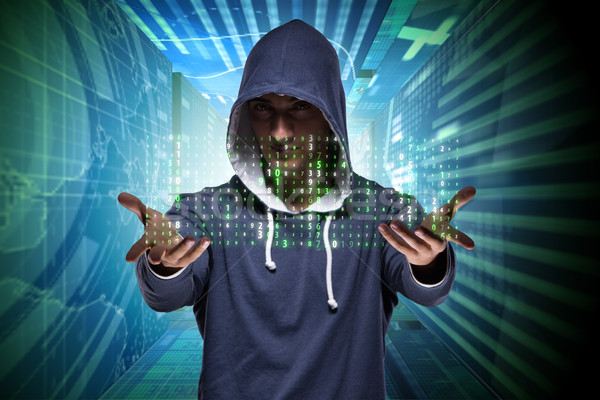Young hacker in cyber security concept Stock photo © Elnur