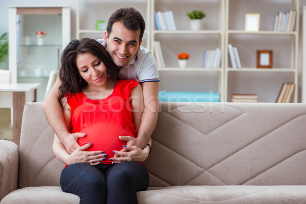 Young couple family expecting a baby Stock photo © Elnur