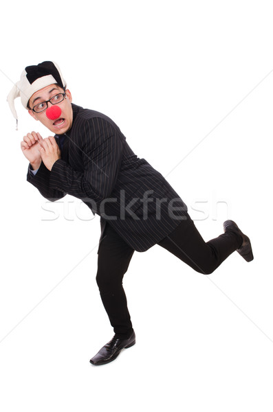 Clown businessman isolated on white Stock photo © Elnur