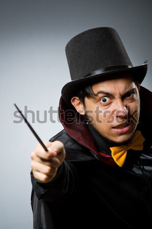 Stock photo: Funny detective with pipe and hat