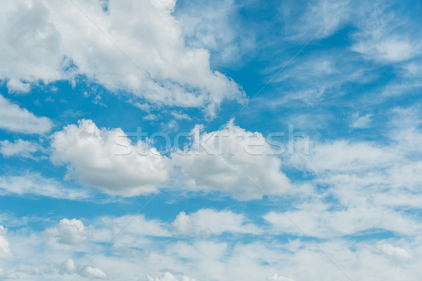 Cloudscape of bright blue sky Stock photo © Elnur