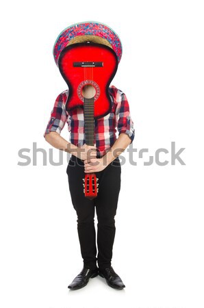 Stockfoto: Grappig · Mexicaanse · sombrero · muziek · partij · gitaar