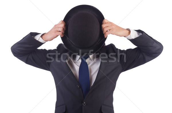 Young businessman isolated on the white background Stock photo © Elnur