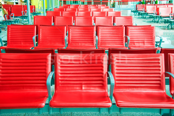 Chairs in the airport lounge area Stock photo © Elnur