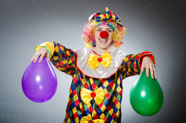 Funny clown in comical concept Stock photo © Elnur