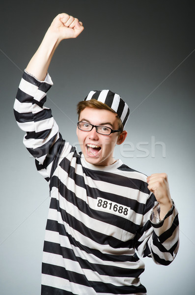Funny prisoner in prison concept Stock photo © Elnur