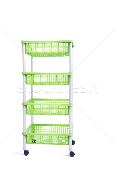 Foto stock: Verde · rack · plataforma · ruedas · aislado