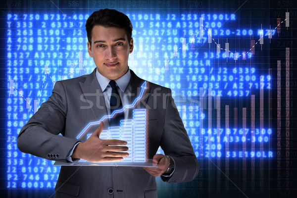 Man in stock trading business concept Stock photo © Elnur