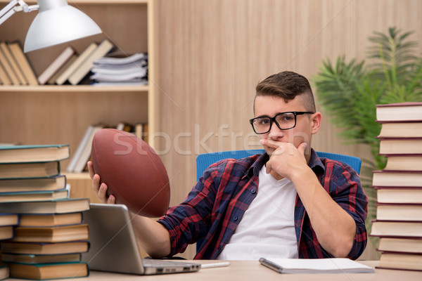 Young student preferring playing baseball to studying Stock photo © Elnur