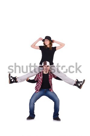 Сток-фото: пару · танцоры · танцы · современных · женщину · человека