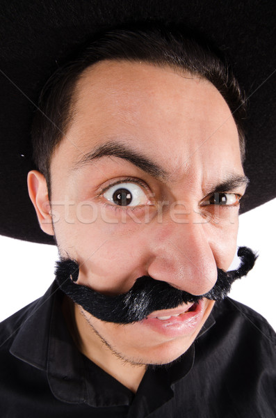 Stok fotoğraf: Komik · Meksika · geniş · kenarlı · şapka · şapka · parti · adam