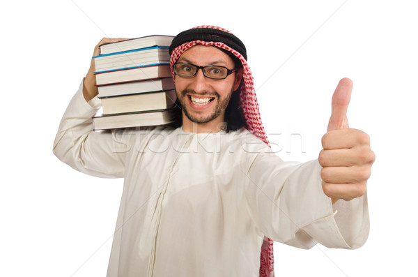 Сток-фото: арабских · человека · книгах · изолированный · белый · книга