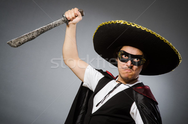 Person wearing sombrero hat in funny concept Stock photo © Elnur