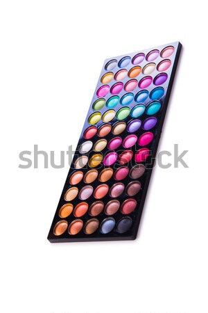 The set of colourful shadow for make-up isolated on white Stock photo © Elnur