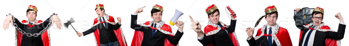 царя бизнесмен корона бизнеса человека весело Сток-фото © Elnur